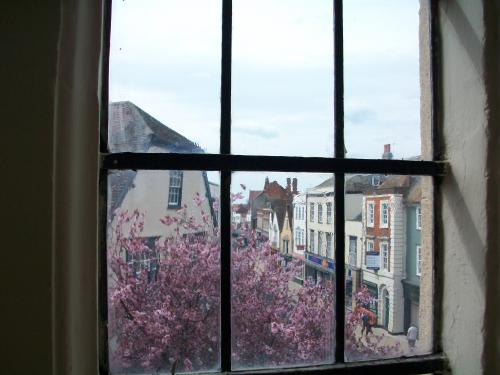 Blick nach draußen aus dem Museum in Abingdon