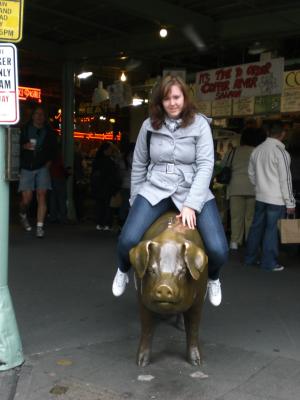 Das Schwein, Symbol der Markthalle von Seattle